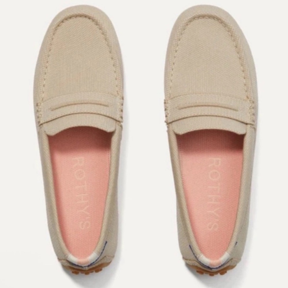 BNIB Rothy's The Driver Slip-On Loafers in Sesame